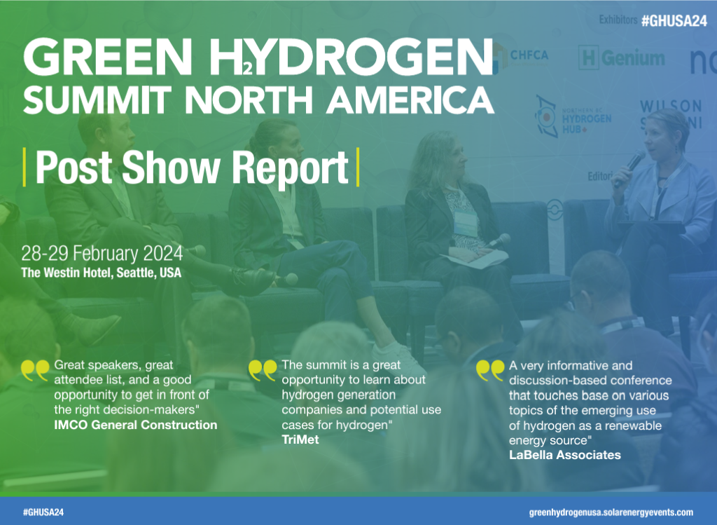 Green Hydrogen Summit North America Post Show Report 